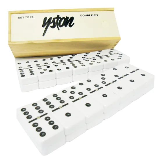 Juego De Domino 28 Piezas Caja De Madera