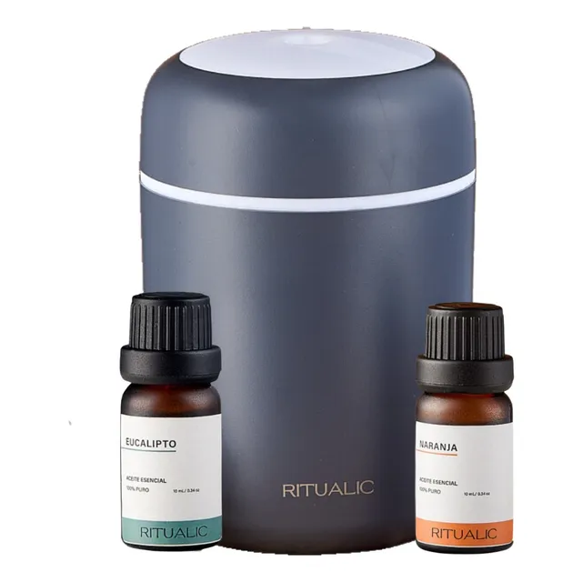 Humidificador Difusor 2 Aceite Esencial Eucalipto Y Naranja