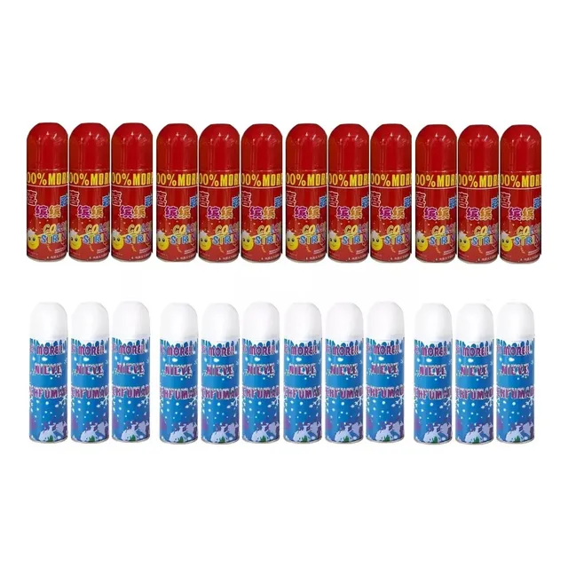 Serpentinas En Spray Y  Nieve Espuma En Spray X24