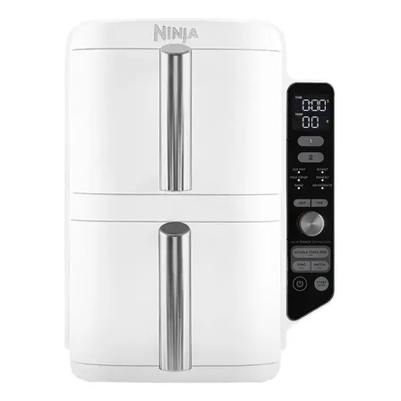 Freidora De Aire Vertical Double Stack Xl 9.5l Blanca Ninja Blanco