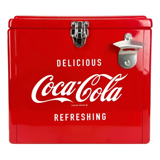 Hielera Coca Cola Metálica Nevera Portátil Capacidad 15 Lt