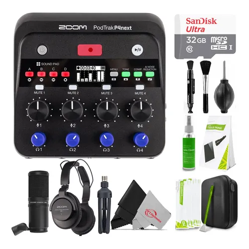 Gravador Áudio Zoom Podtrak P4 Podcast Profissional Portátil