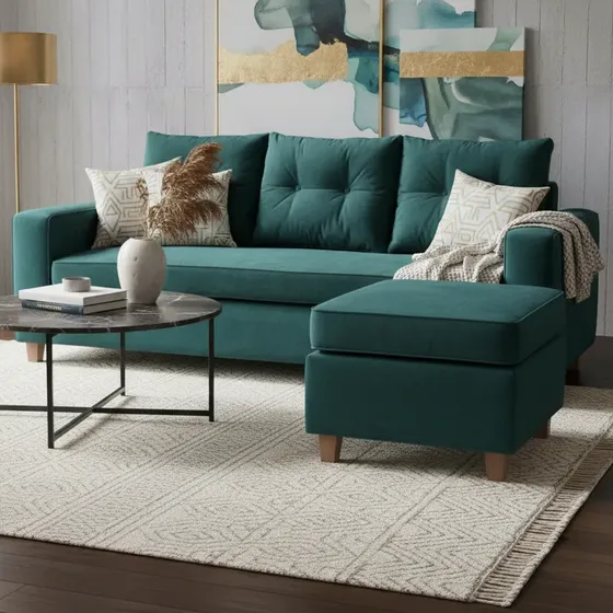 Sillon 3 Cuerpos Greta Esquinero 1,80 X 90 Mt