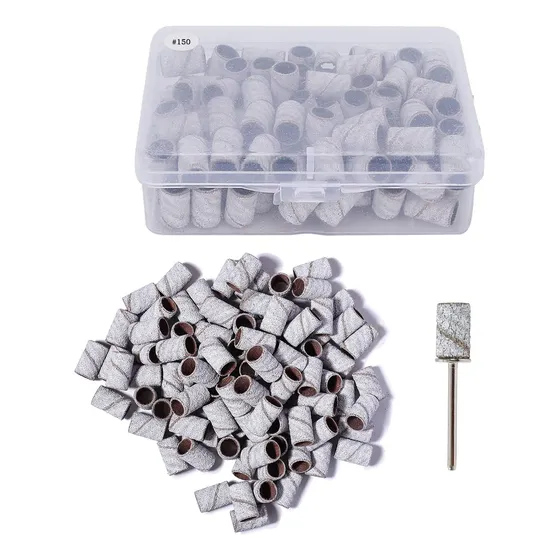 Juego De 100 Bandas De Lijado Con Brocas De Uas Con Caja, Ci