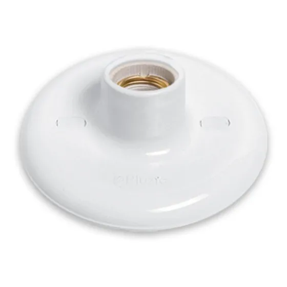 Kit de 6 plafonier Plafon Cores, 100 W, E27, boquilla de porcelana Pluzie, color blanco