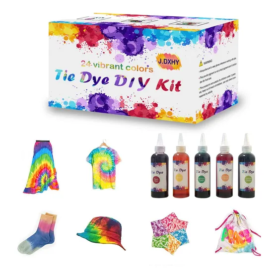 Kit Tinte Para Corbata Niño Adulto 24 Color Botella 3.38