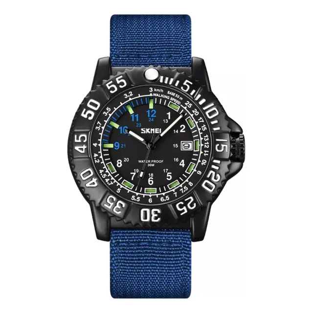 Reloj Analogico Deportivo Skmei 9281 Correa De Nailon Azul