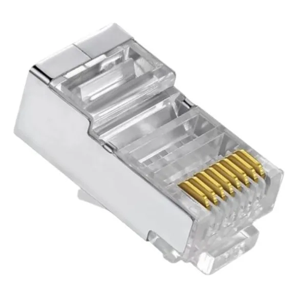 Conector Macho Rj45 Cat6 Metálico 50 Unidades
