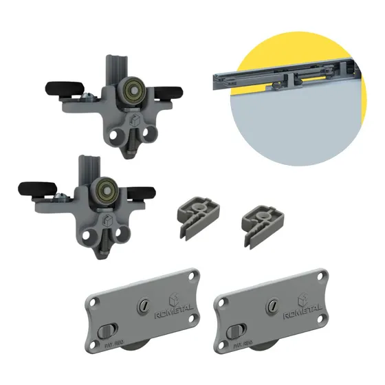 Sistema Para Porta De Correr Agility Plus Basic Agp 147 40kg
