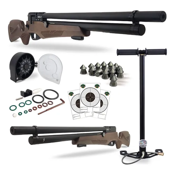 Rifle Aire Comprimido Pcp Bolt X3 Carabina Inflador Bi.