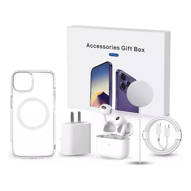 Kit Para iPhone 13 Pro Max | Cargadores Cable Audifono Funda