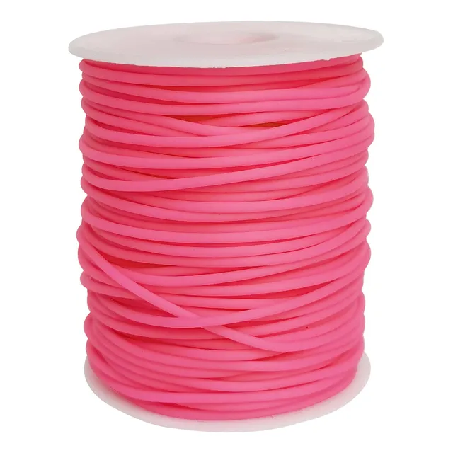 54 Yarda Tubo Goma Hueca 0.079  Largo Cuerda Pvc Rosa Para