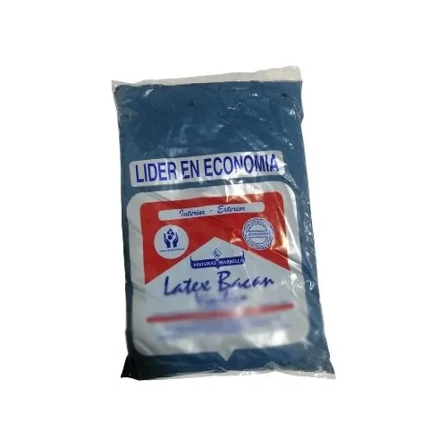Pintura En Bolsa Látex 2.6kg Marbella Colores Acabado Mate Color Azul Piedra