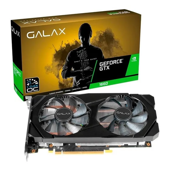 Placa De Vídeo Galax Geforce Gtx 1660 1-click Oc 6gb Gddr5