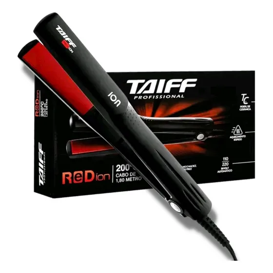 Chapinha Taiff Red Ion Profissional 200º Bivolt Anti Frizz