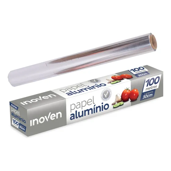 Papel Aluminio Rolo 30cm X 100mts Para Assar Extra Forte
