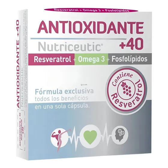 Nutriceutic Antioxidante +40 Resveratrol + Omega 3