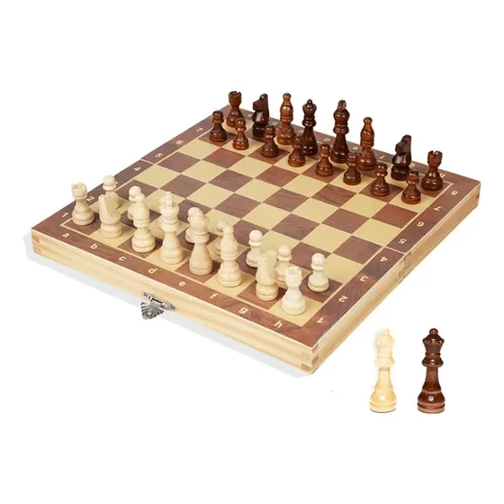 Juego de mesa de ajedrez de 39 cm, tamaño grande, profesional, 2 fichas