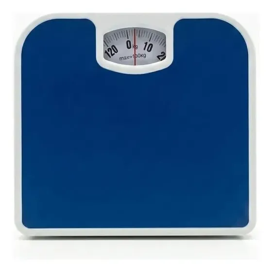 Balanza Mecanica Pesa De Baño Bascula 130 Kg Analogica Color Azul Oscuro