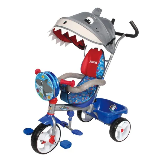 Triciclo 3 Etapas Flying Wheels Toldo Y Mango Direccionable