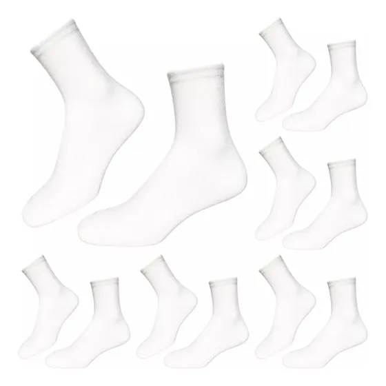 6 Pares Media Colegial Escolar Niños Negro Azul Blanco Gris