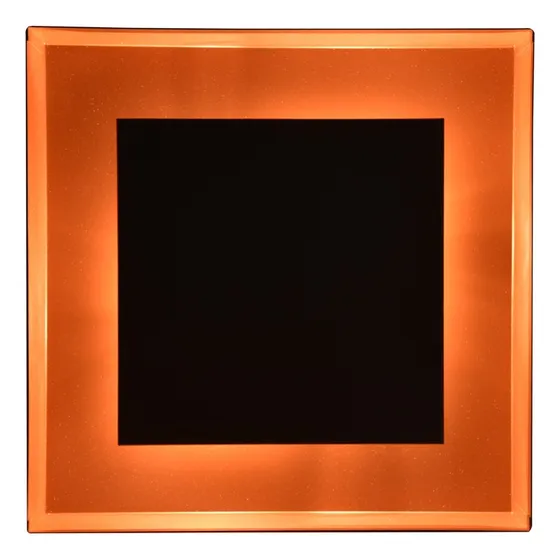 Lustre Plafon Luz Indireta Sobrepor 50x50 Preto Com Cobre