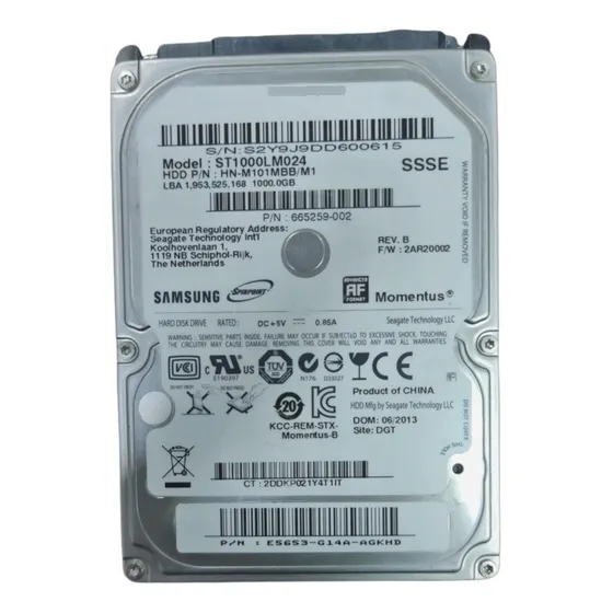 Disco Duro Usado De Laptop Sata 1tb Marcas Varias