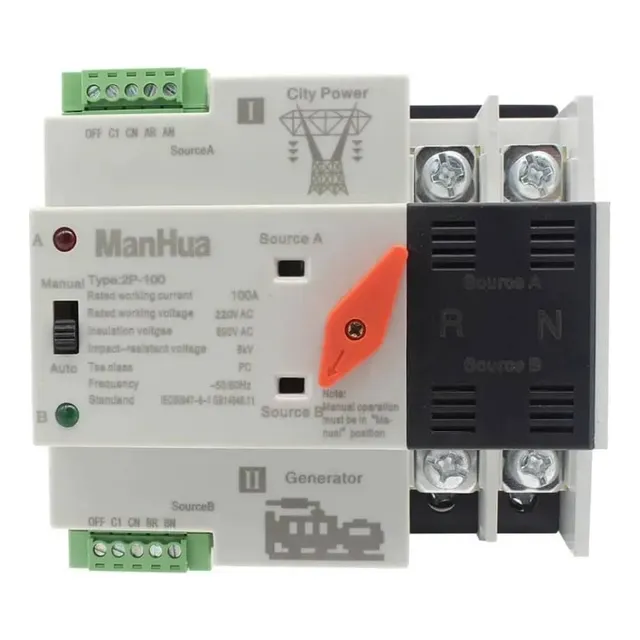 Ats Transferencia Transfer 2p 100a 110v