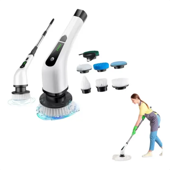 Escova Elétrica De Limpeza 7 Em 1 Ajustável Mop Giratorio