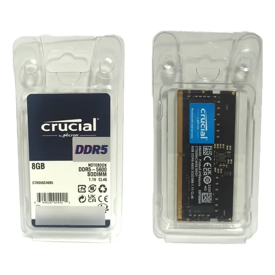 Memoria Ram Crucial 8gb Ddr5 5600mgz Sodimm Para Laptop Acme
