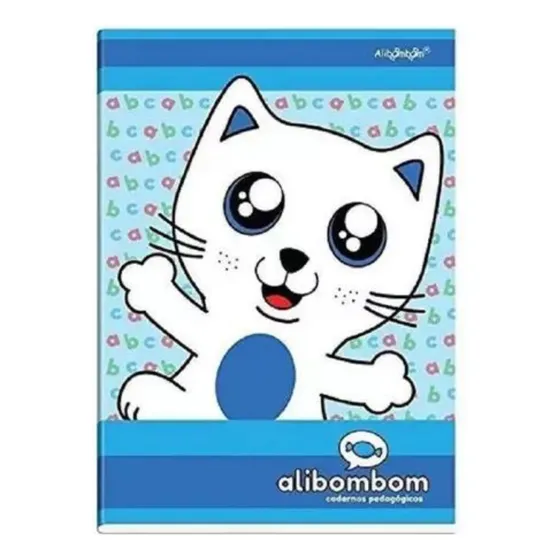 Caderno Brochurão Capa Flexível Azul S/pauta Alibombom 60fls