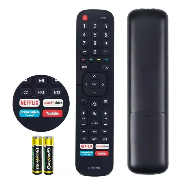 DOMOKO Control Remoto Para Hisense Android Smart Tv 4k Hd Televisión En2g27 En2ai27h EL27