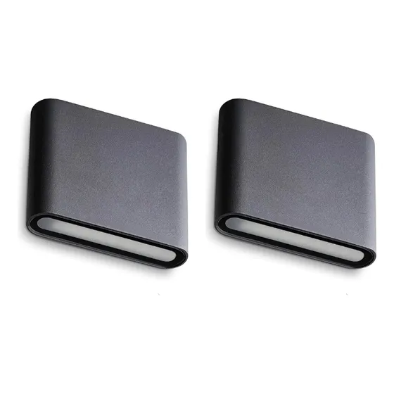 X2 Lamparas Pared Luz Bidireccional 6w Interior Y Exterior