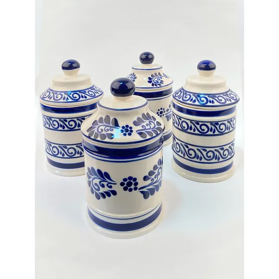Envases Potes Cocina En Cerámica Talavera Mexicana (usado)
