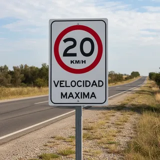 Señal De Límite De Velocidad De 24 Mph, Señal De Tráfico Para