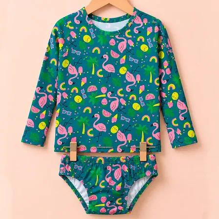 Conjunto Biquini Proteção Solar Infantil Uv50+ Praia Menina