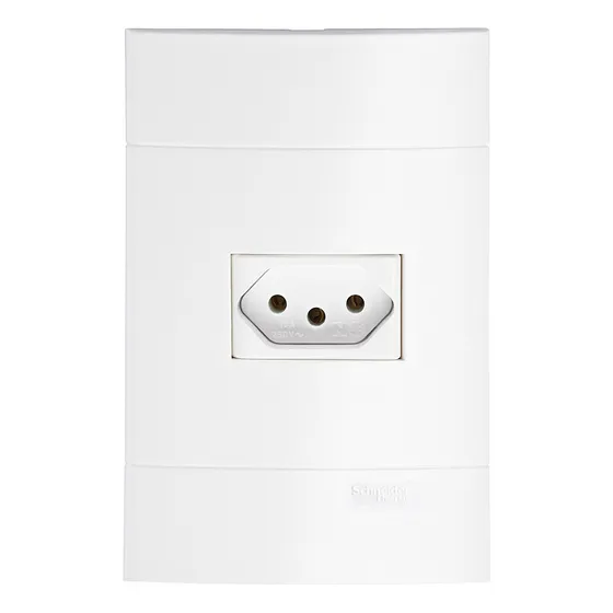 Conjunto 1 Tomada 2p+t 10a 250v 4x2 Branco Lunare