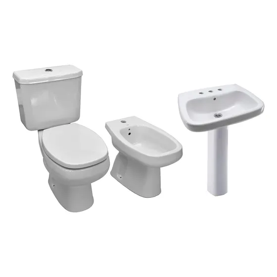 Combo Sanitario Inodoro Roca Monaco Mochila Bidet Lavatorio 