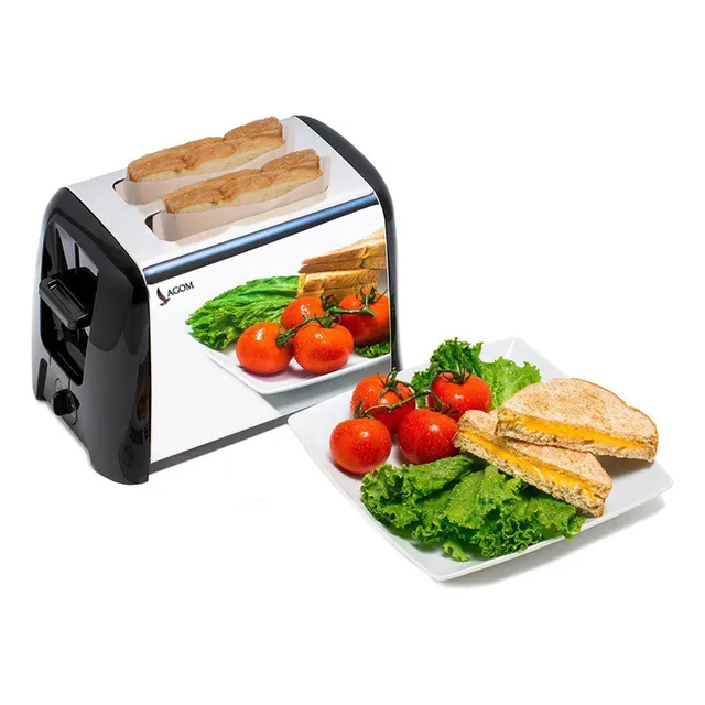 Tostadora De Pan 2 Ranuras Inoxidable 900w Toster 7 Niveles*