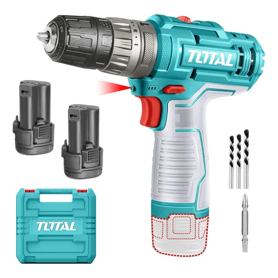 Taladro Percutor Y Atornillador Total 12v, 2 Baterías - Usbc