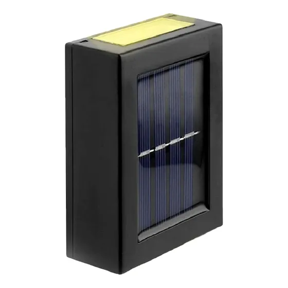 Aplique Solar Pared 2 Leds Decorativo Fotocelula Calida D06