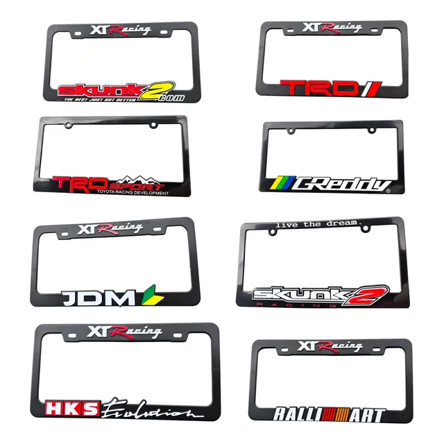 Porta Placa Marco Texturizado Letras 3d Universal Jdm