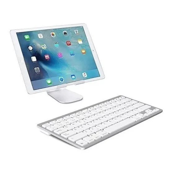 Teclado Slim Bluetooth Para Tablet,celular Y Pc Blanco Nuevo