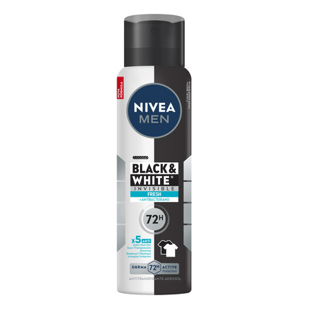 Desodorante Antitranspirante Aerossol Black & White Invisible Fresh 150ml Nivea Men Desodorante Antitranspirante Aerossol Black & White Invisible Fresh 150ml Nivea Men