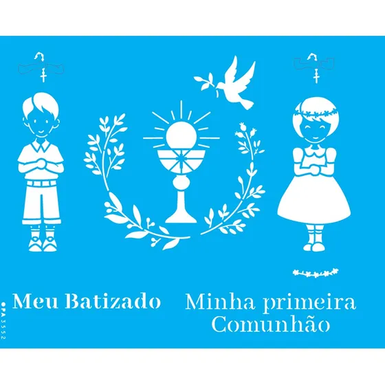 Stencil Opa 20 X 25 Cm - Religião Batizado E Comunhão - 3552