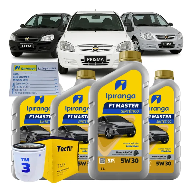 Kit Troca Óleo Celta Onix Prisma Corsa Cobalt 1.0 1.4 5w30