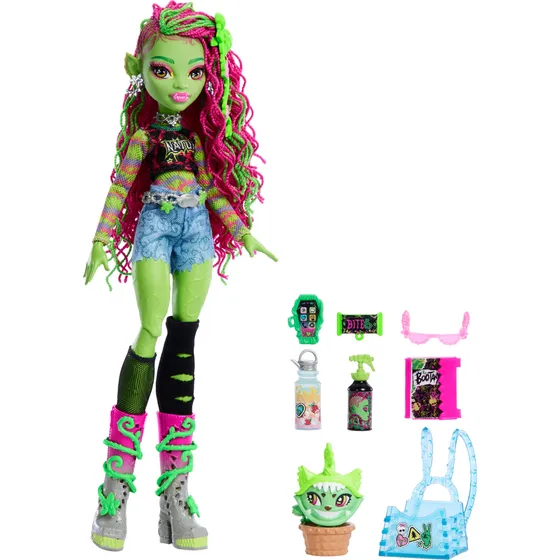 Muñeca Venus Mcflytrap De Monster High Con Mascota Plant Mon