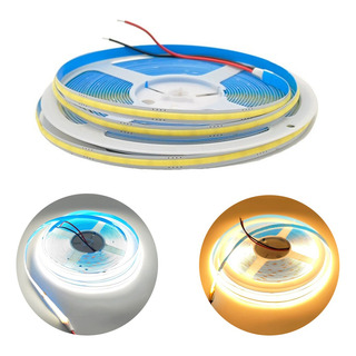 10 Metros Tira Cob Led 8mm 110v Blanco Frio Y Luz Cálida 10 Metros Tira Cob Led 8mm 110v Blanco Frio Y Luz Cálida