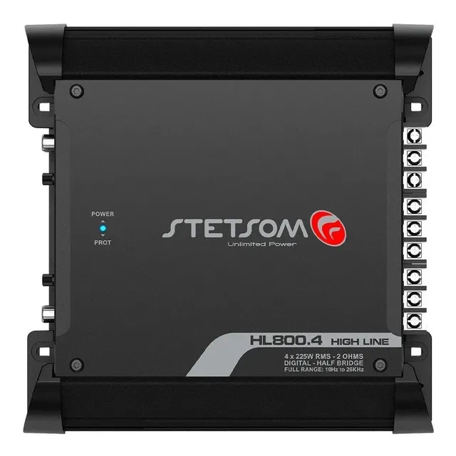 Módulo Amplificador Stetsom Hl 800.4 800w Rms 2Ohms 4 Canais COR PRETO