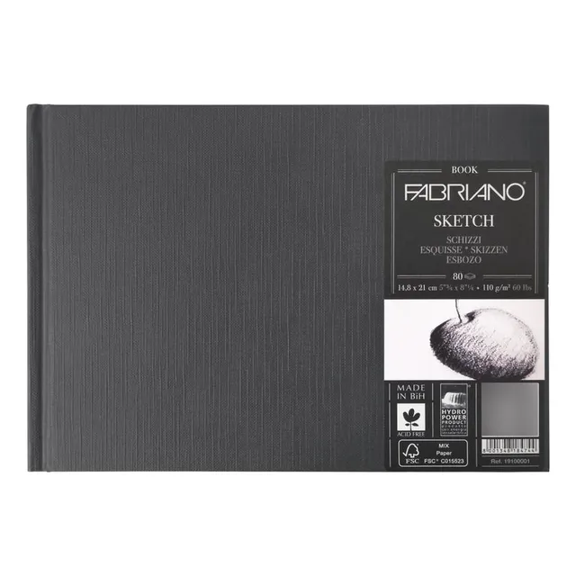 Block Fabriano Drawing A5 Cosido Paisaje 110 Gr 80 Hojas